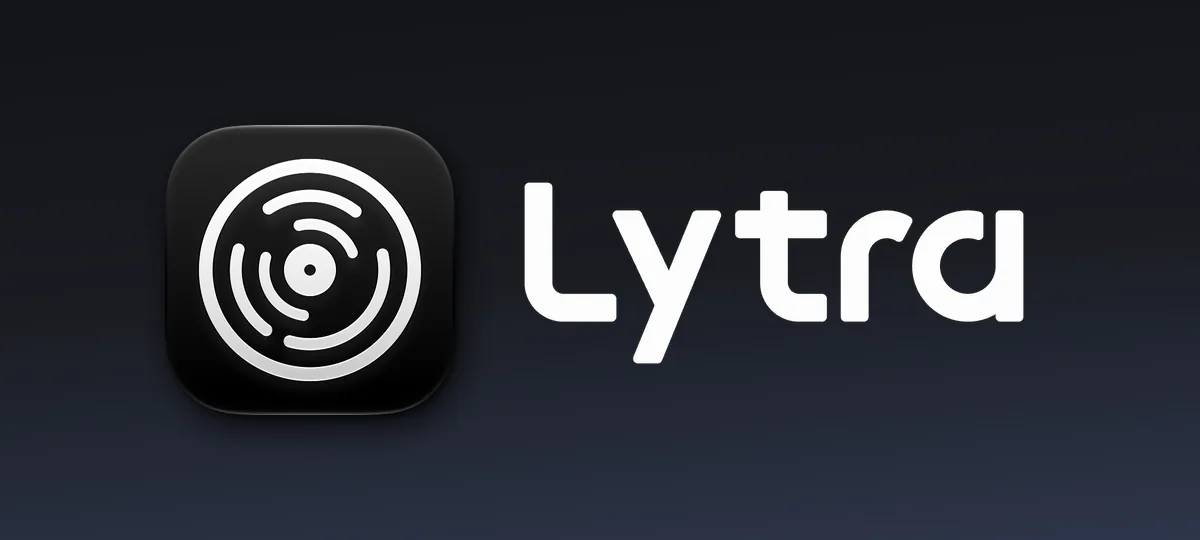 The Lytra app icon beside the white Lytra wordmark, on the same dark slate gradient as its App Store screenshots.